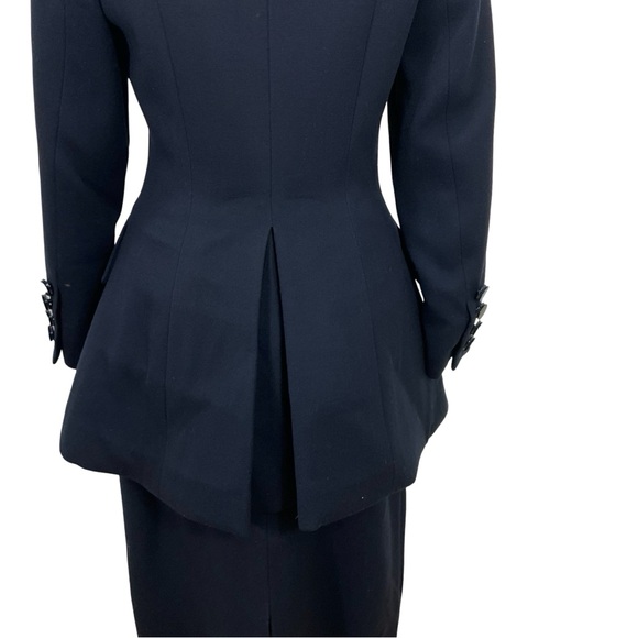 Vintage John Anthony Navy Blue Jacket & Skirt Suit - Picture 7 of 16